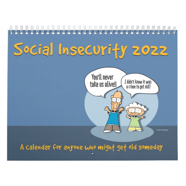 2022 Funny Comic Calendar "Social Insecurity" (Cover)