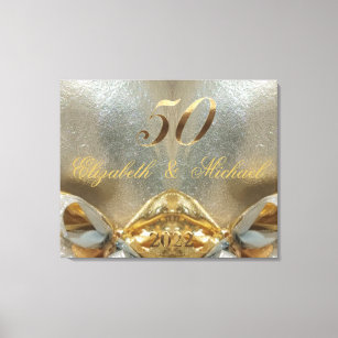 2022 Golden Wedding 50th Wedding Anniversary Canvas Print