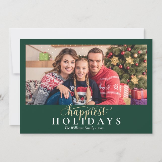 2022 Happiest Holidays Photo Christmas Holiday Card (Front)