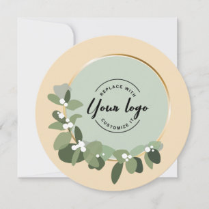 2022 Holiday Corporate Wreath Custom Logo Card