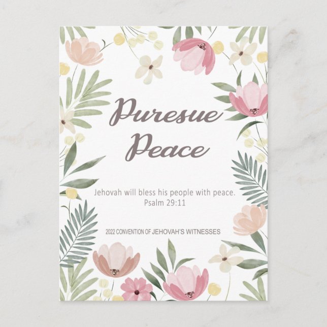 2022 JW Convention - flower Postcard (Front)
