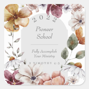 2022 JW Ministry Supply Pioneer School Square Sticker