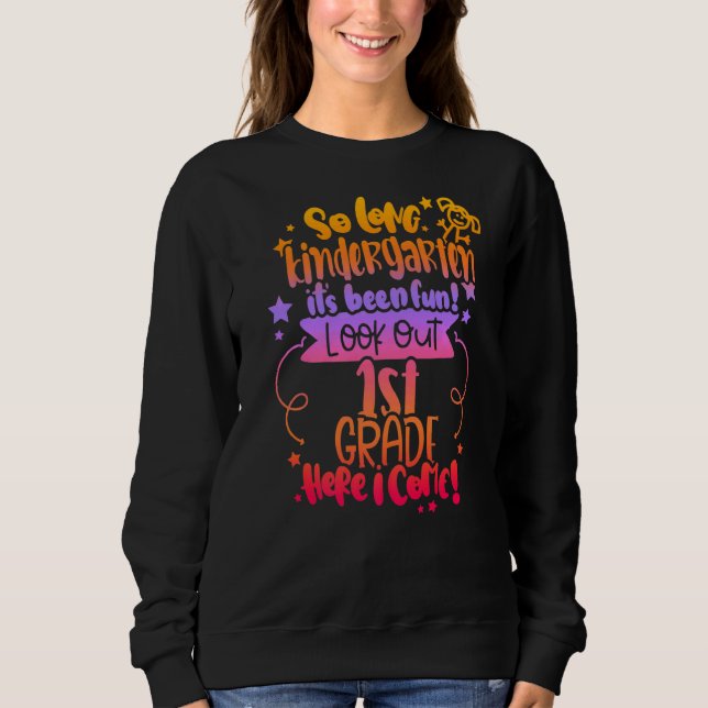 2022 Kids  Tie Dye So Long Kindergartengraduation  Sweatshirt (Front)