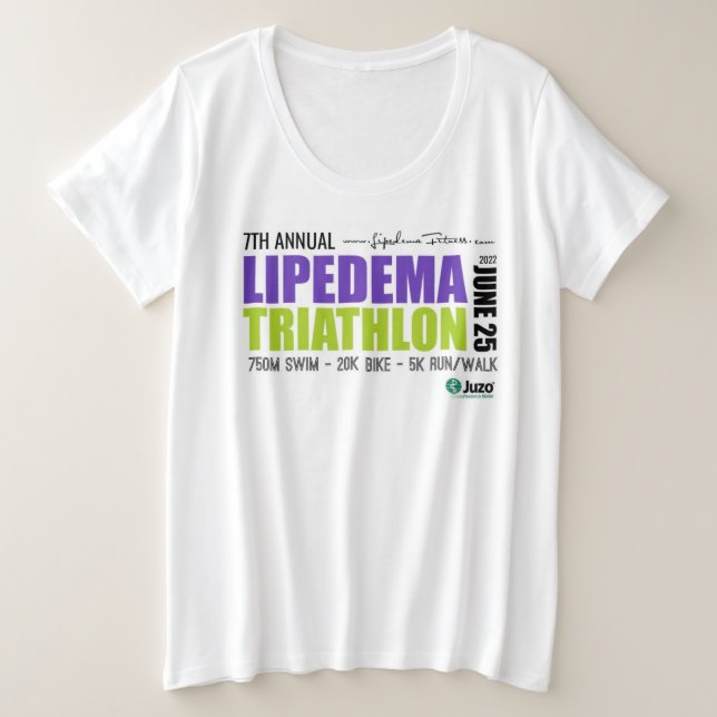 2022 Lipedema Triathlon - Plus Size Shirt (Design Front)