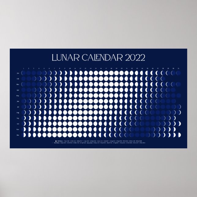 2022 Lunar Cycle Print, Value Poster Paper (Matte) (Front)