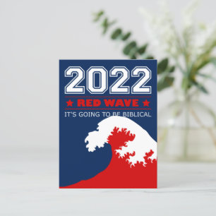 2022 Midterms RED WAVE It's Going To Be Biblical Postcard