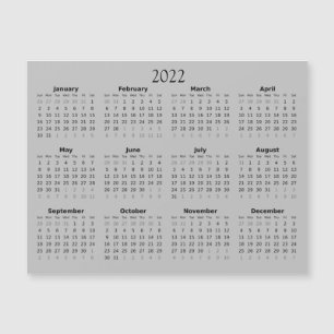 2022 Mini Calendar Magnetic Invitation