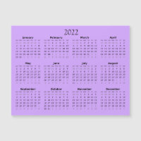 2022 Mini Calendar Magnetic Invitation