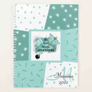 2022 Monogram Name Green Modern Planner