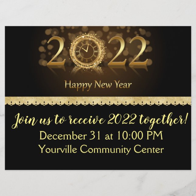 2022 New Year Celebration   Flyer (Front)