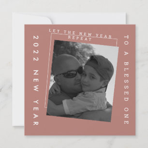 2022 New Years  Earthy Tone Photo Card