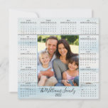 2022 Photo Calendar Blue Rustic Square Calendar<br><div class="desc">The blue and white rustic wood plank background image takes this family photo yearly calendar up a notch. Pretty,  trendy and perfect for sending to family and friends. This family photo card will be appreciated and treasured all year long.</div>