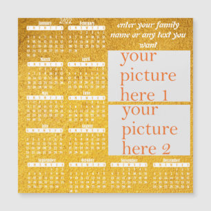 2022 Photo Personalised Fridge Magnetic Calendar