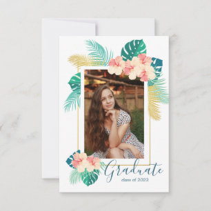 2022 Pink Hawaiian Graduation Announcement