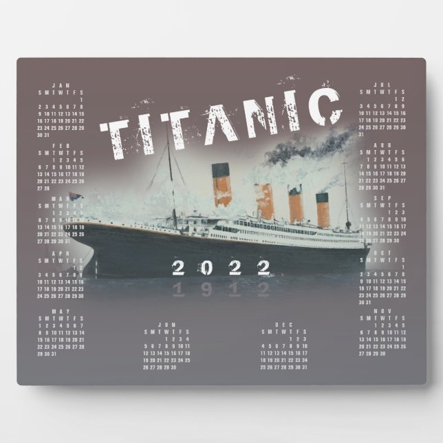 2022 RMS Titanic Ship Calendar Plaque (Front)