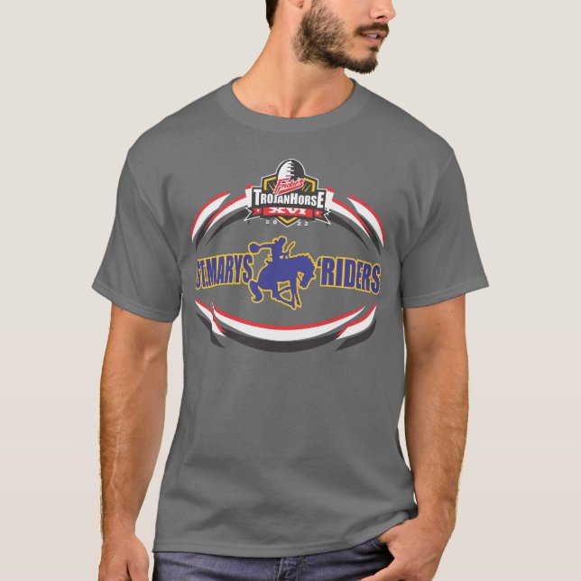 2022 St. Marys Roughriders Trojan Horse Tournament T-Shirt (Front)
