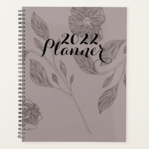  2022 Taupe Floral  Planner