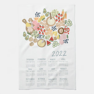 2022 Tea Towel Calendar Charcuterie Board Kitchen