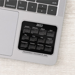 2022 Transparent Neon Calendar by Janz