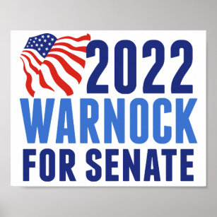 2022 Warnock for U.S. Senate Georgia Election Poster