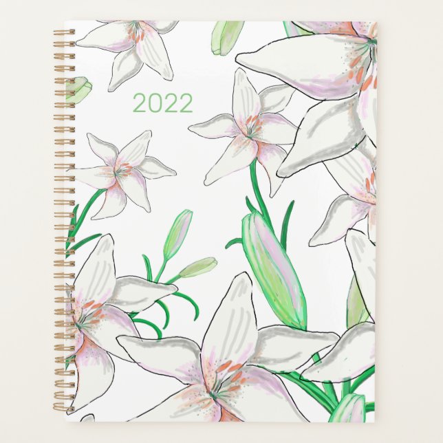 2022 White Lilies  Planner (Front)