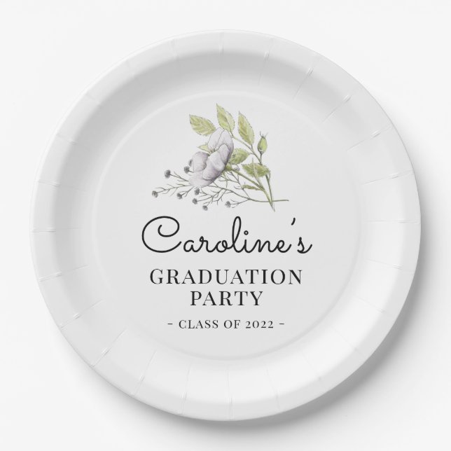 2022 Wildflower Graduation Party Paper Plate (Front)