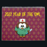 2022 year of the owl calendar<br><div class="desc">Sweet,  funny and adorable cartoon owls calendar for 2022,  because we never laugh nor have enough of cute owls.</div>