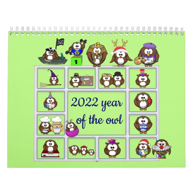 2022 year of the owl calendar (Cover)
