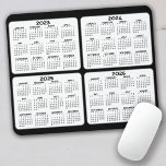 2023 2024 2025 2026 Calendar 4 year black white Mouse Pad<br><div class="desc">2023-2026 magnetic calendar for your computer - A fun,  useful look for your home office or school locker. 
For advanced users,  click on the customise link to change colours,  add text and move things around.</div>