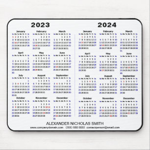 2023 - 2024 Calendar Minimalist Custom Mouse Pad