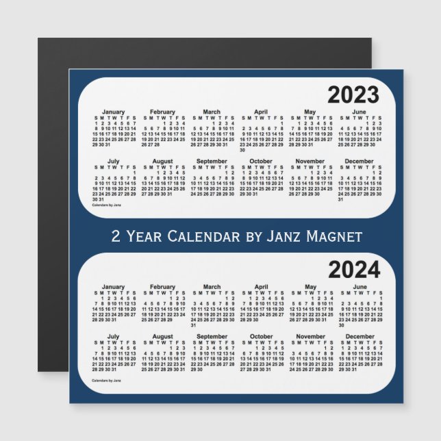 2023-2024 Police Box Blue 2 Year Calendar by Janz (Front/Back)