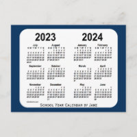 2023-2024 Police Box Blue School Calendar by Janz