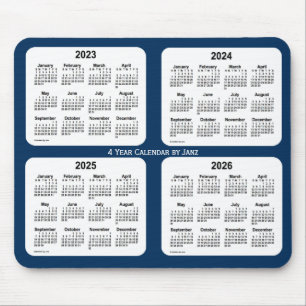 2023-2026 Police Box Blue 4 Year Calendar by Janz Mouse Pad