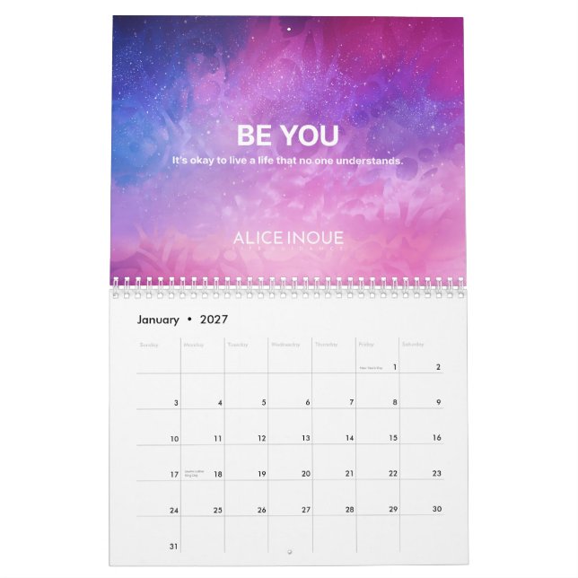 2023 Alice Inoue Life Guidance Calendar (Jan 2027)