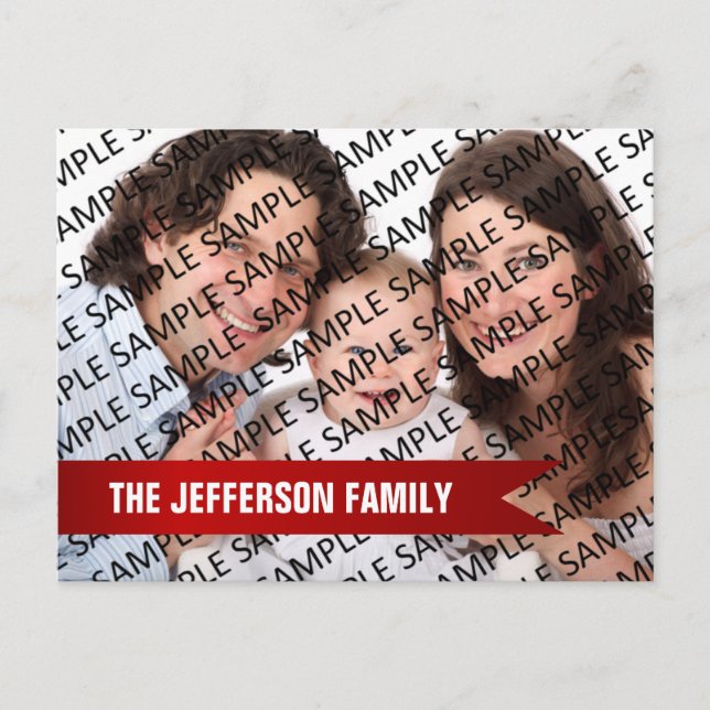 2023 Annual Family Photo Template Calendar Postcard (Front)