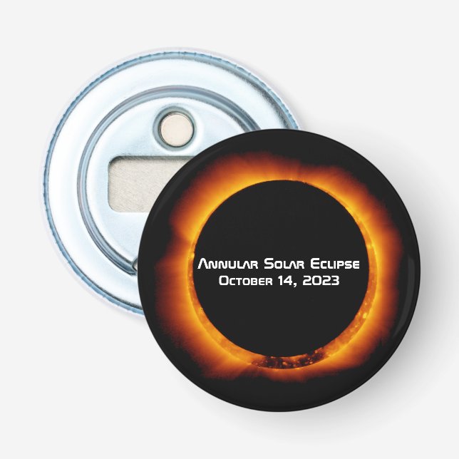 2023 Annular Solar Eclipse Bottle Opener (Front)