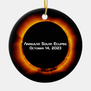 2023 Annular Solar Eclipse Ceramic Tree Decoration