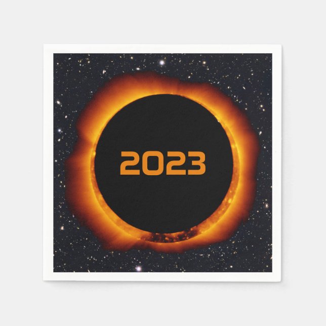 2023 Annular Solar Eclipse Napkin (Front)