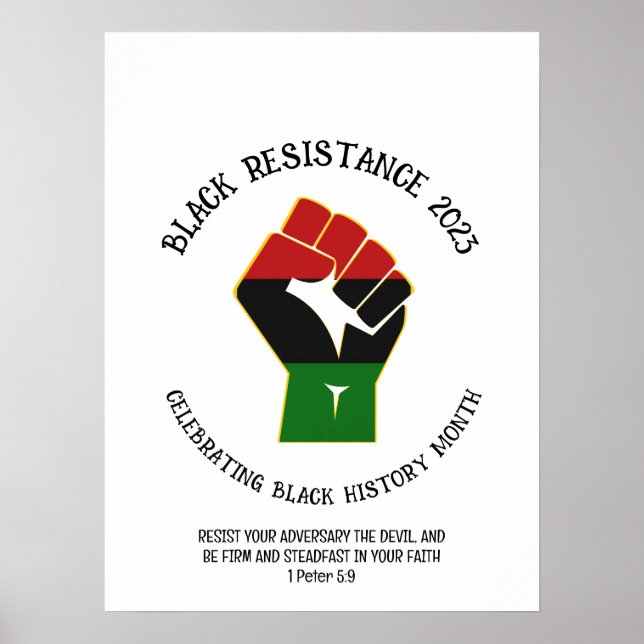  2023 BLACK HISTORY MONTH Resistance Poster (Front)