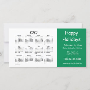 2023 Business Calendar by Janz Happy Holidays Holiday Card