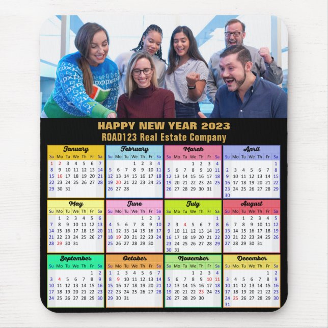 2023 Calendar Business Photo Custom Modern Mouse Pad (Front)