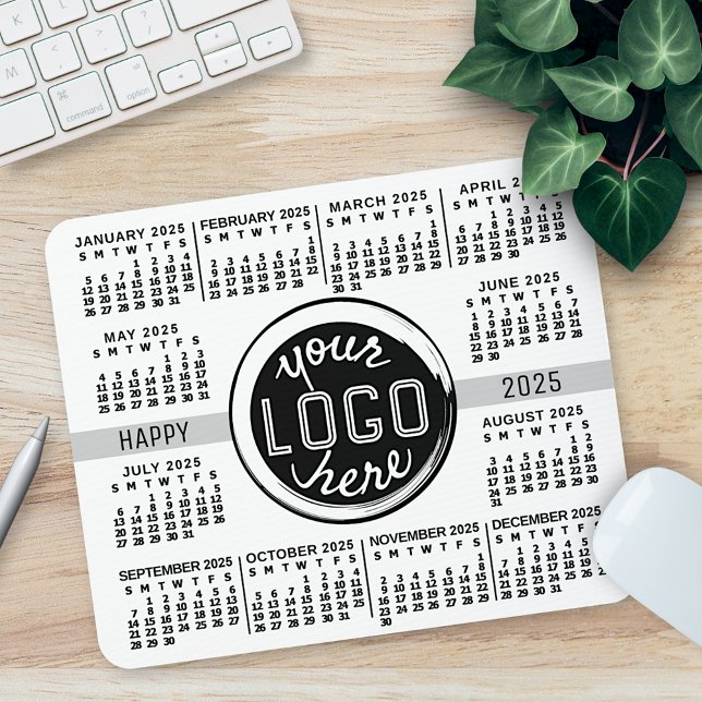 2023 Calendar Custom Business Logo Text Easy White Mouse Pad (Creator Uploaded)