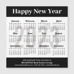 2023 Calendar Minimalist Business Magnetic Card