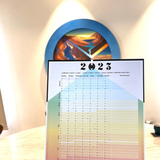 2023 Calendar - Moon Planner Poster