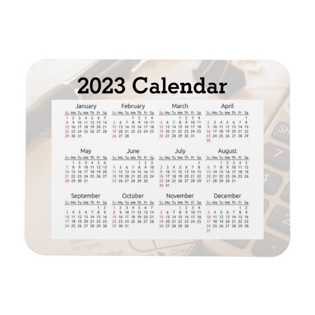 2023 Calendar Refrigerator Magnet (Horizontal)