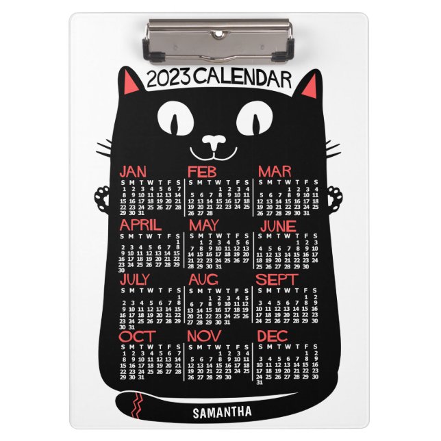 2023 Calendar (See Description for Newest Version) Clipboard (Front)