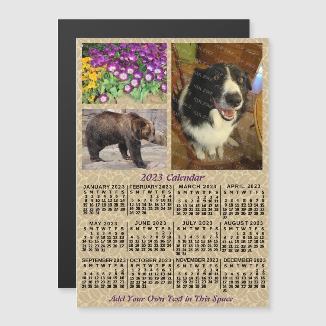 2023 Calendar (See Description for Newest Version) Magnetic Invitation (Front/Back)
