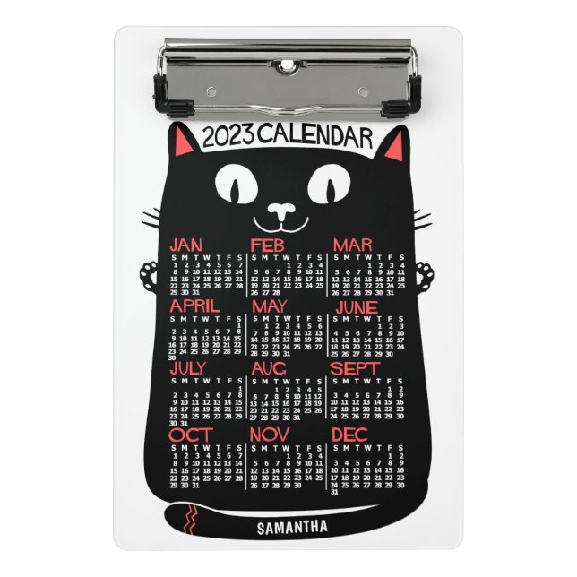 2023 Calendar (See Description for Newest Version) Mini Clipboard (Front)