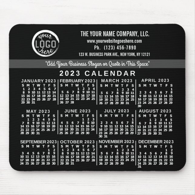 2023 Calendar (See Description for Newest Version) Mouse Pad (Front)