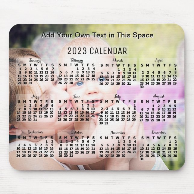 2023 Calendar (See Description for Newest Version) Mouse Pad (Front)